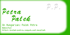 petra palek business card